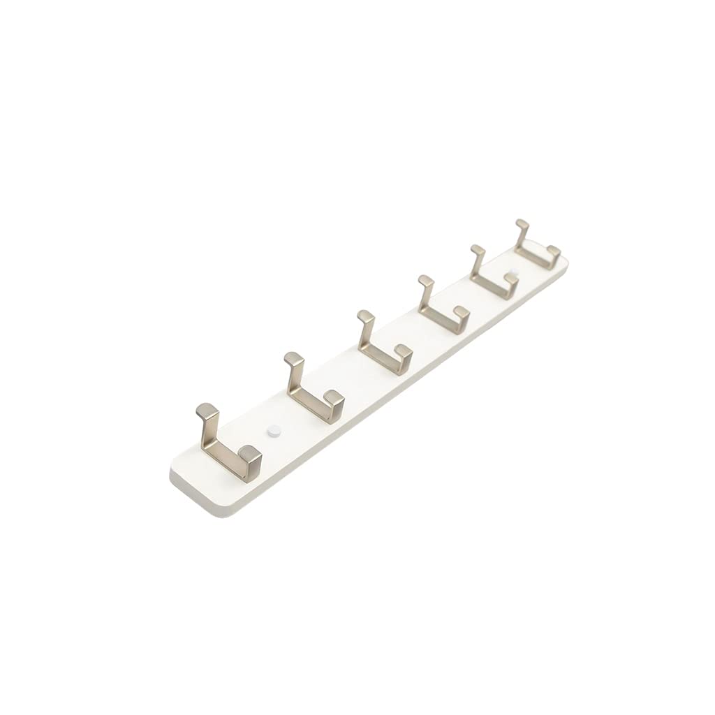 Sturdy Bamboo Wall Mounted Coat Hook Rack - 4 Hooks for Hats, Coats & Clothes - Space Saving Entryway, Kitchen & Bedroom Organizer - Easy Assembly (Black) - Perfect for Small Spaces & Home Decor