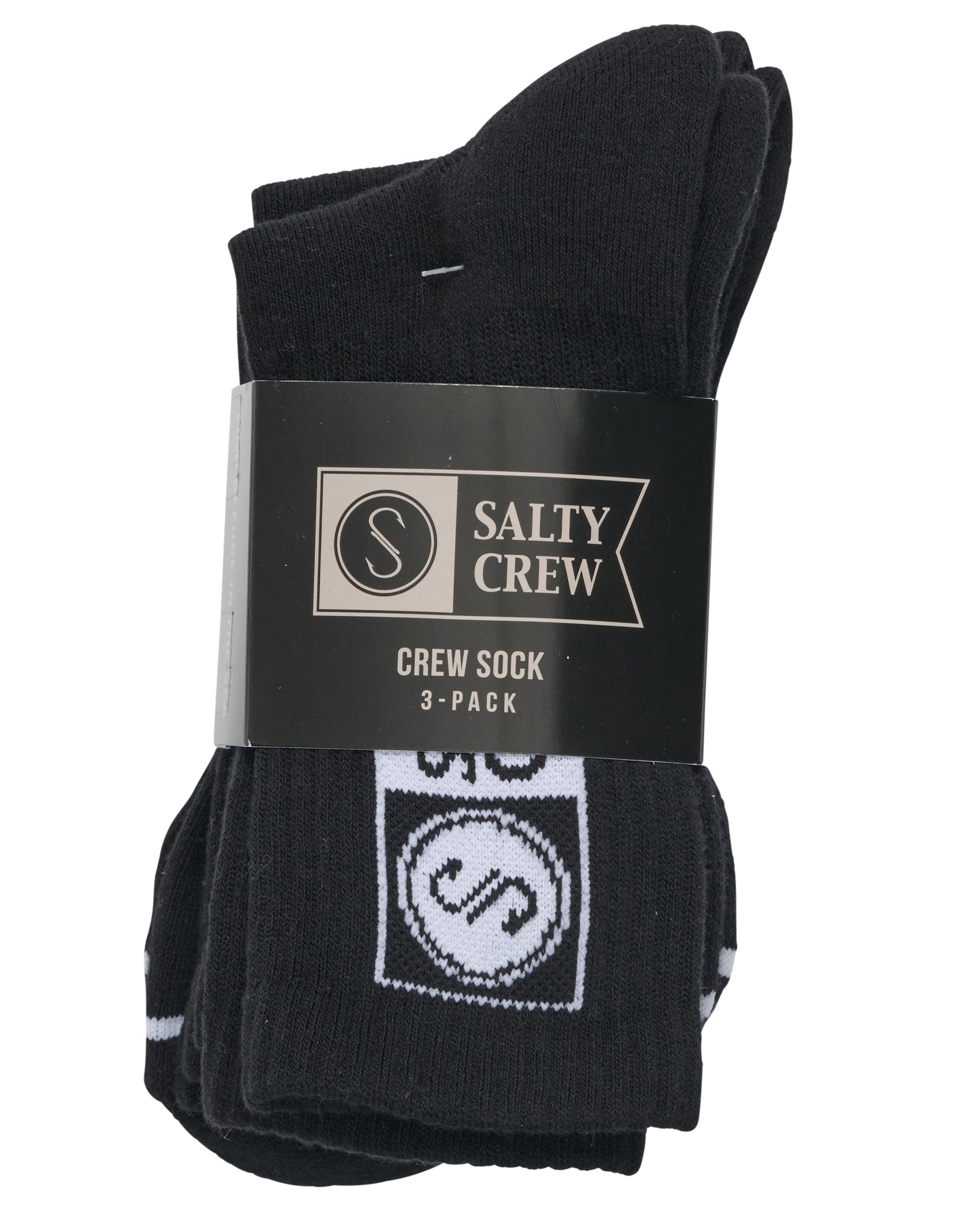 Salty Crew Alpha Socks 3 Pack - Premium Moisture-Wicking Crew Socks for Men & Women - Perfect for Hiking, Running, and Outdoor Activities