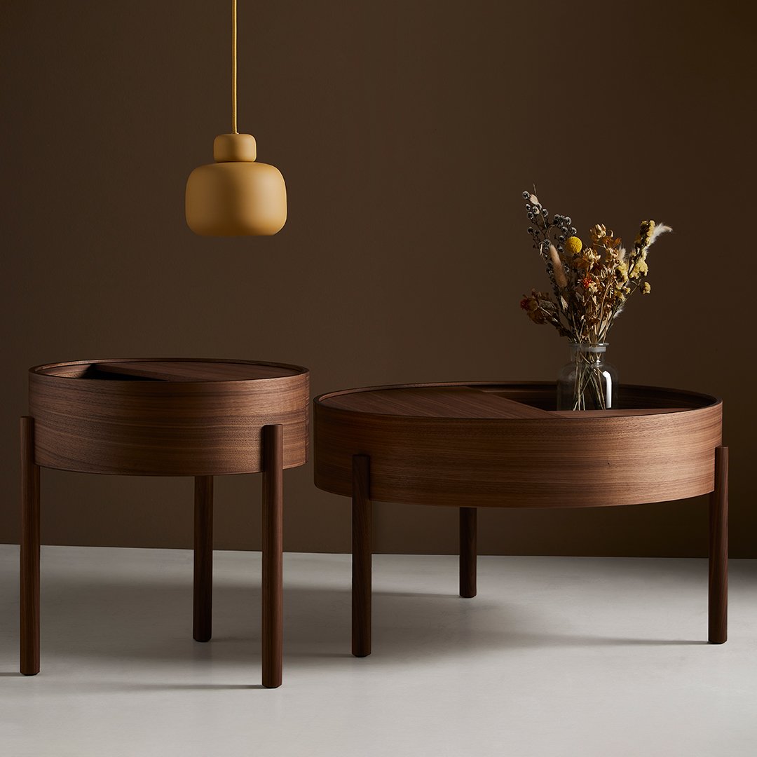 Modern Arc Coffee Table - Mid-Century Style Wooden Living Room Furniture for Home Decor | Perfect for Small Spaces, Apartments & Lounge Areas