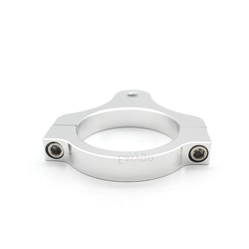 High-Quality 41mm Aluminum Motorcycle Steering Damper Fork Mounting Bracket - Silver | Durable Frame Clamp for Bike Modification & Performance Upgrade | Perfect for Off-Road, Racing & Custom Motorcycle Builds