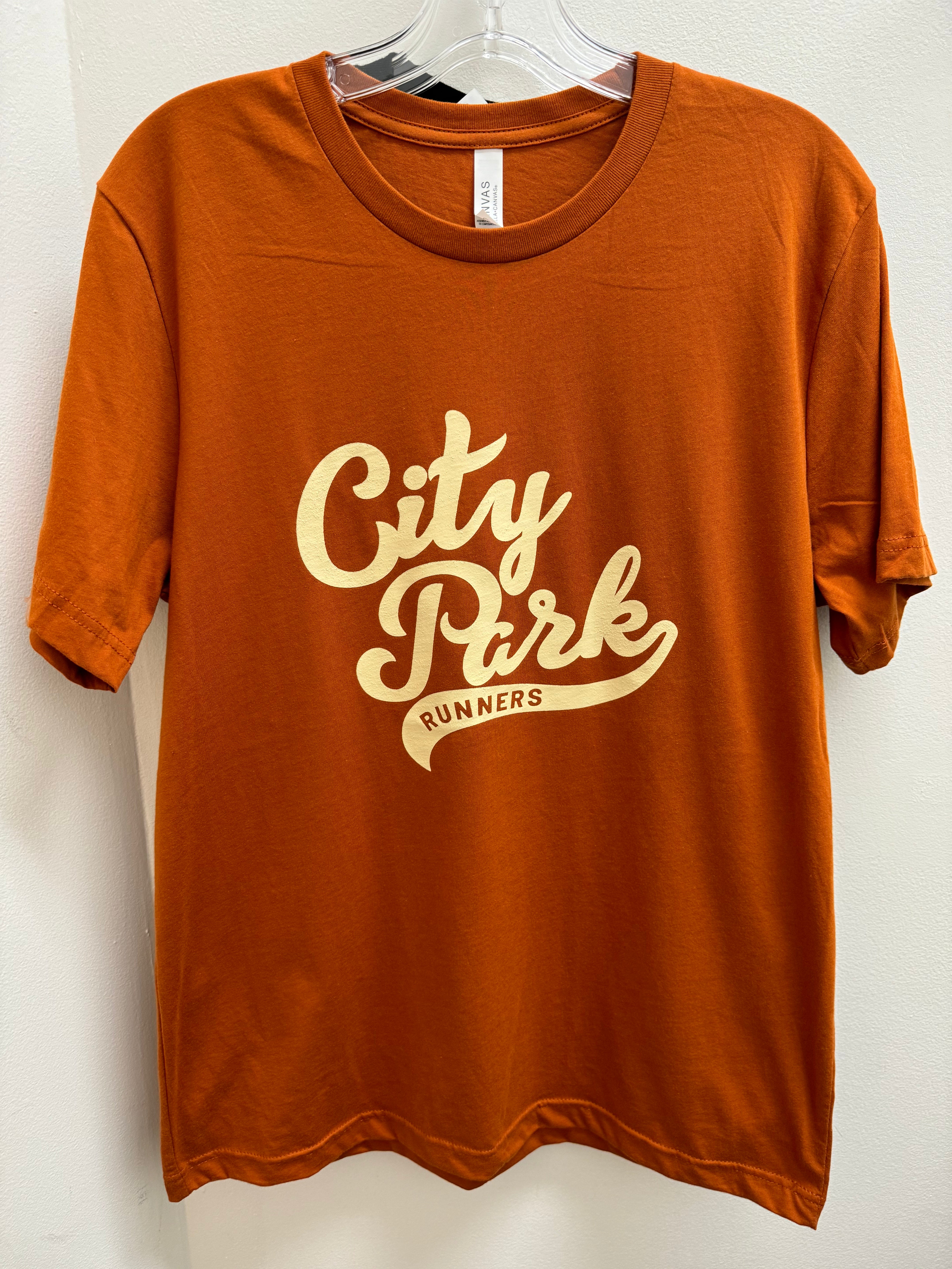Vintage City Park Runners Script Graphic T-Shirt - Comfortable Cotton Tee for Jogging, Casual Wear & Urban Street Style