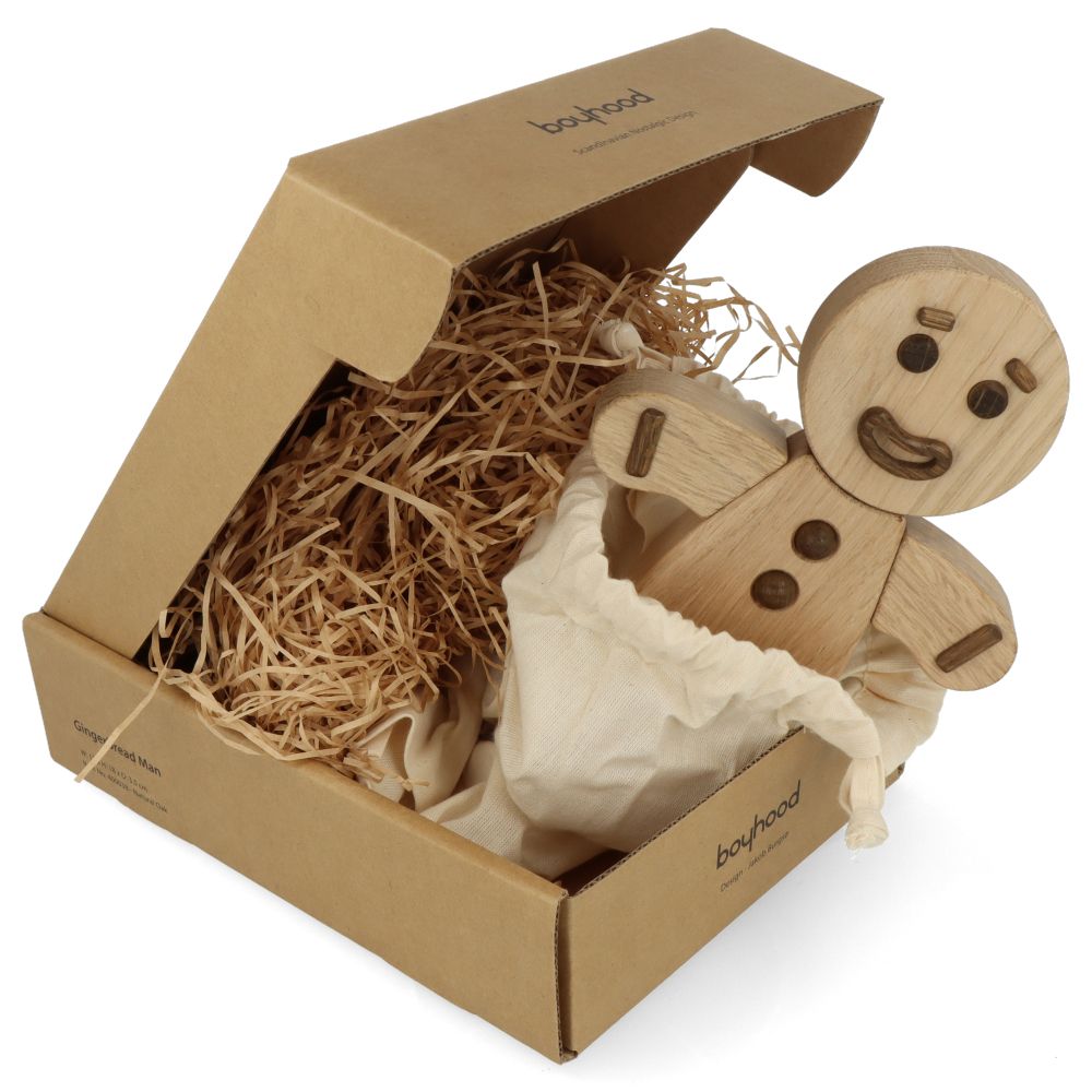 Natural Oak Gingerbread Man Cookie Cutter - Perfect for Holiday Baking, Christmas Decorations, and DIY Cookie Making