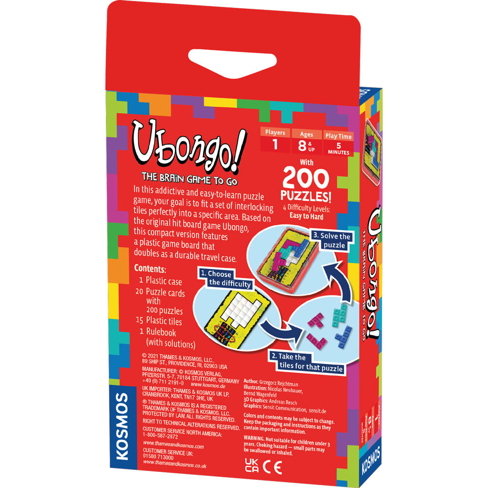 Ubongo: Fast-Paced Family Board Game for Kids & Adults - Perfect for Parties, Travel & Brain Training