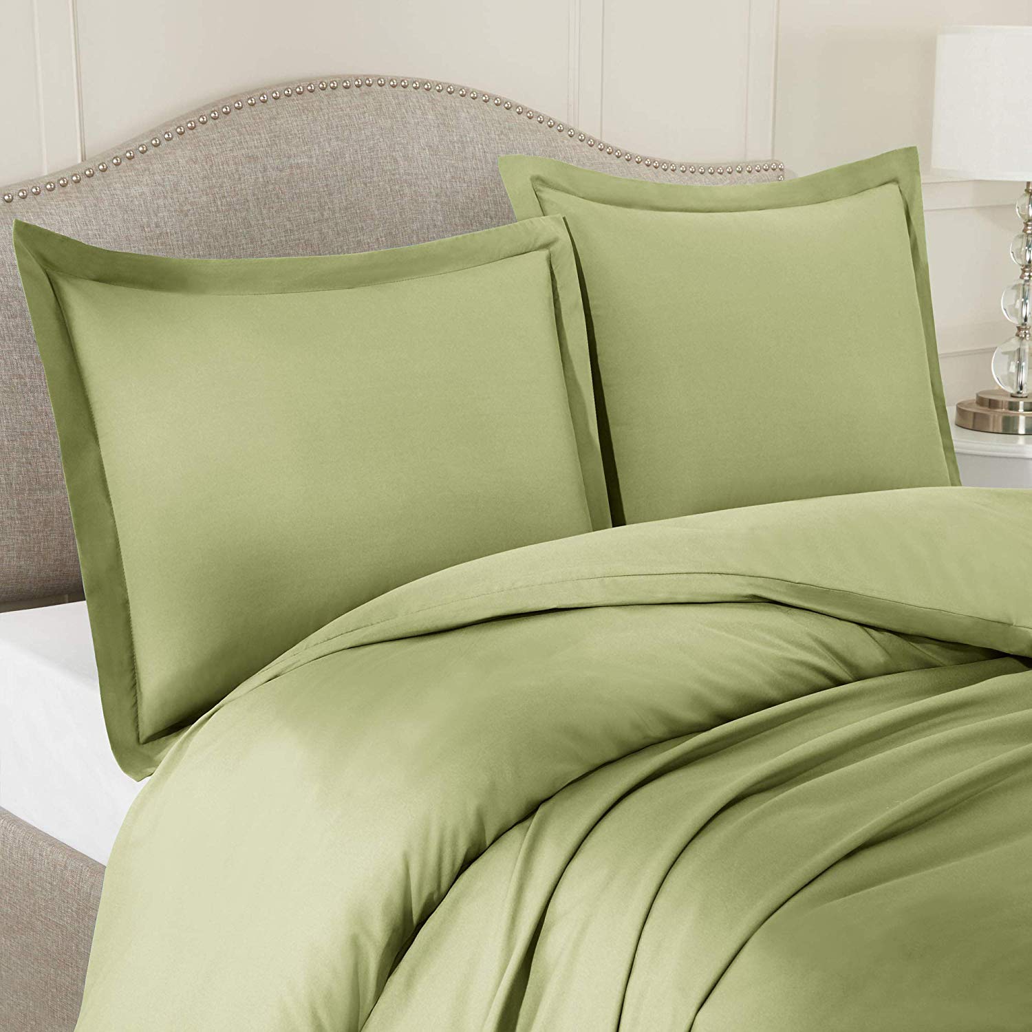 Premium Organic Cotton 2-Piece Bedding Set - 300 GSM, 500 Thread Count Duvet Cover & Comforter (Olive, Full XL) | Ultra Soft & Breathable for All-Season Comfort | Perfect for Master Bedroom, Guest Room & Cozy Home Decor