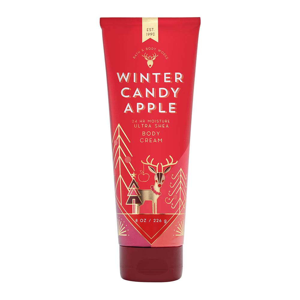 Bath & Body Works Winter Candy Apple Ultra Shea Body Cream - 8 oz Moisturizing Lotion for Dry Skin | Perfect for Winter Hydration & Holiday Gifting
