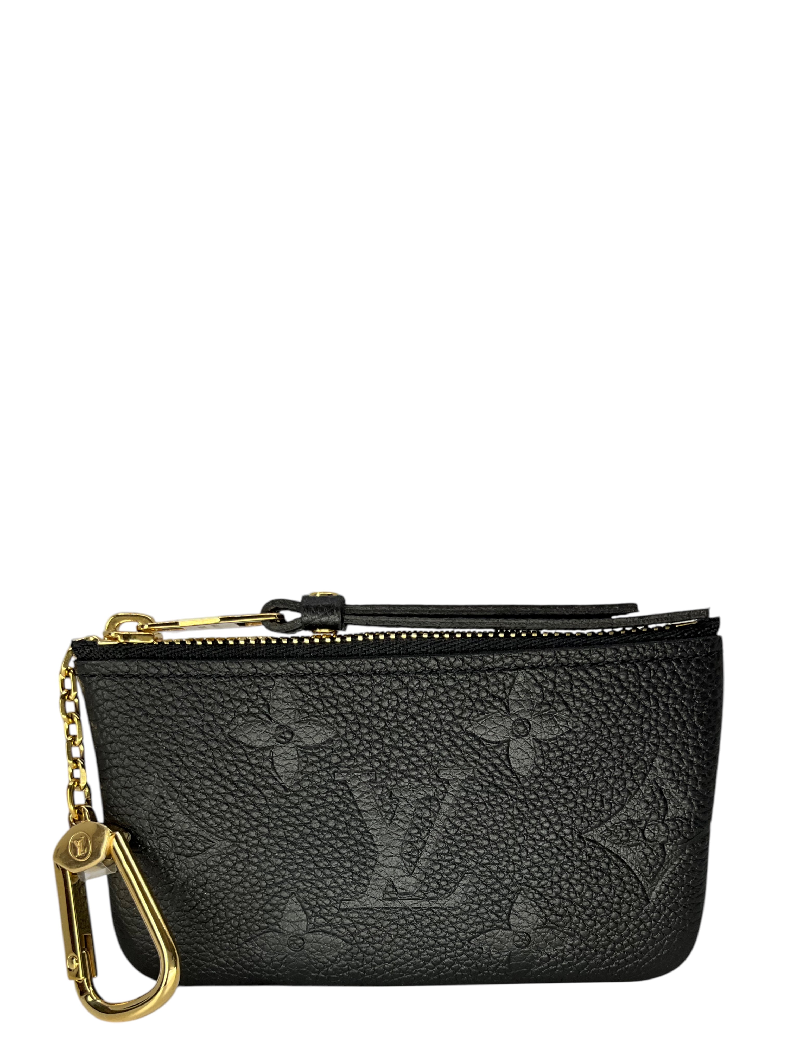 Authentic Louis Vuitton Monogram Empreinte Leather Key Pouch - Compact Wallet for Keys & Cards - Perfect for Travel, Daily Use & Gift Giving
