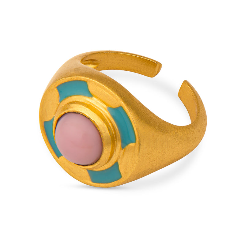 Island in the Sun Ring - Bohemian Beach Jewelry for Women, Dainty Adjustable Sunflower Ring - Perfect for Summer Vacations, Beach Weddings & Boho Fashion Accessories