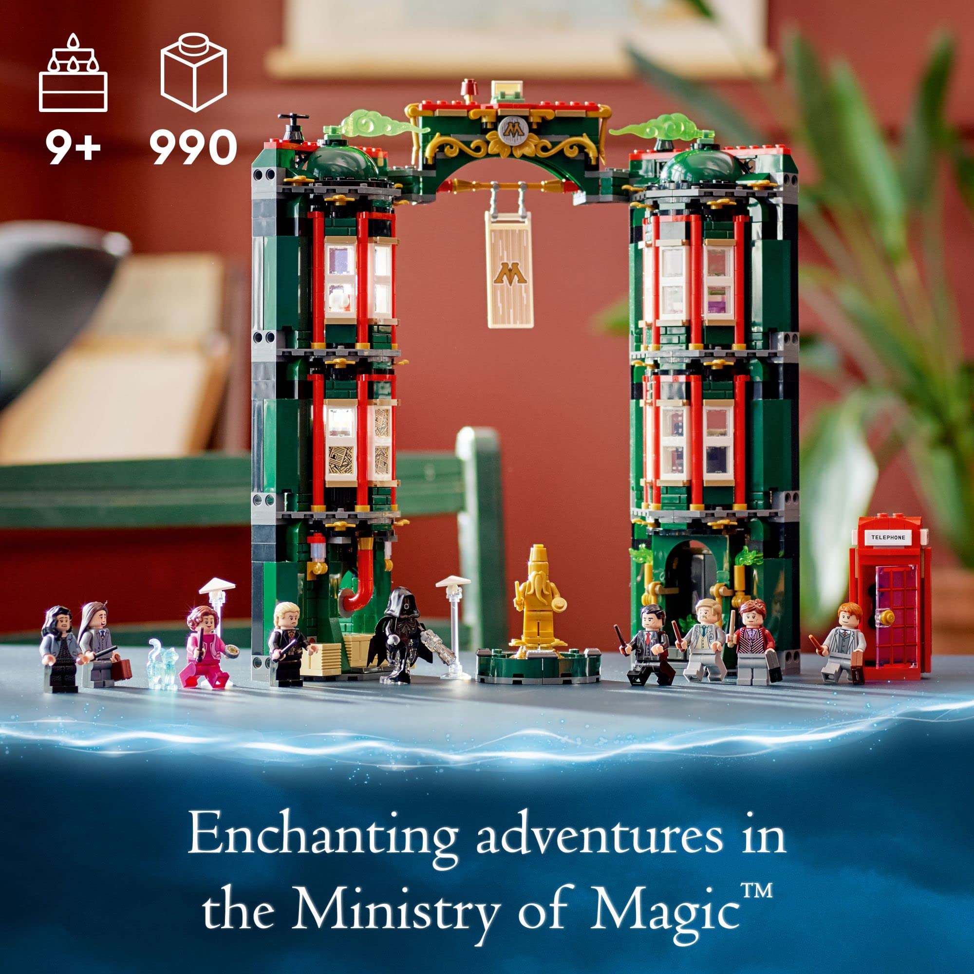 LEGO Harry Potter The Ministry of Magic 76403 Building Set with 12 Minifigures & Transformation Feature | Modular Wizarding World Collectible Toy | Perfect Gift for Potter Fans & Model Builders | Great for Play, Display & Harry Potter Themed Parties