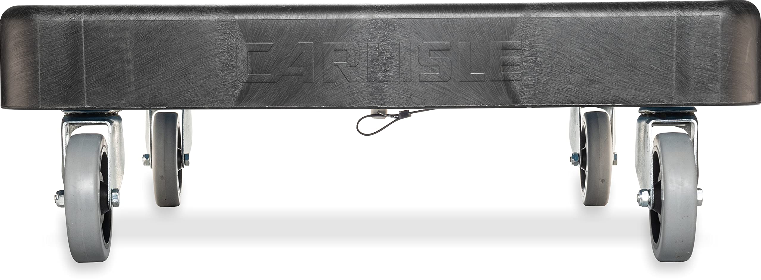 Carlisle FoodService E-Z Glide Dishwashing Rack Dolly - Heavy Duty Plastic Utility Cart with Drain & Handle for Commercial Kitchens, Restaurants (22.5x22.5x8 Inches, Black) - Perfect for Busy Dish Stations & High-Volume Food Service Areas