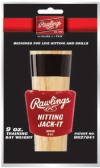 Rawlings 9oz Hitting Jack It Bat Weight - Baseball Training Aid for Power & Swing Speed | Perfect for Batting Practice & Strength Training