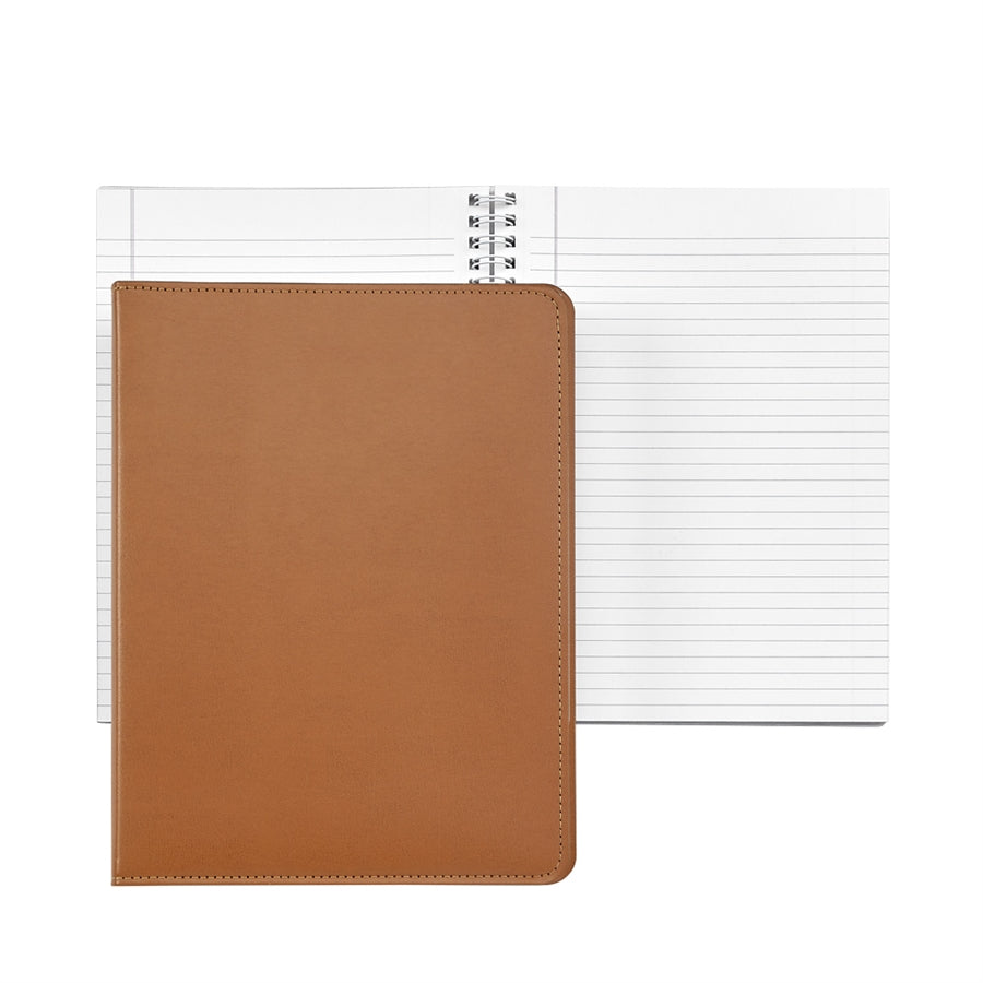 9 Inch Wire O Notebook in Italian Bonded Leather - Premium Refillable Journal for Office, School & Travel - Perfect for Note Taking, Sketching & Gift Giving