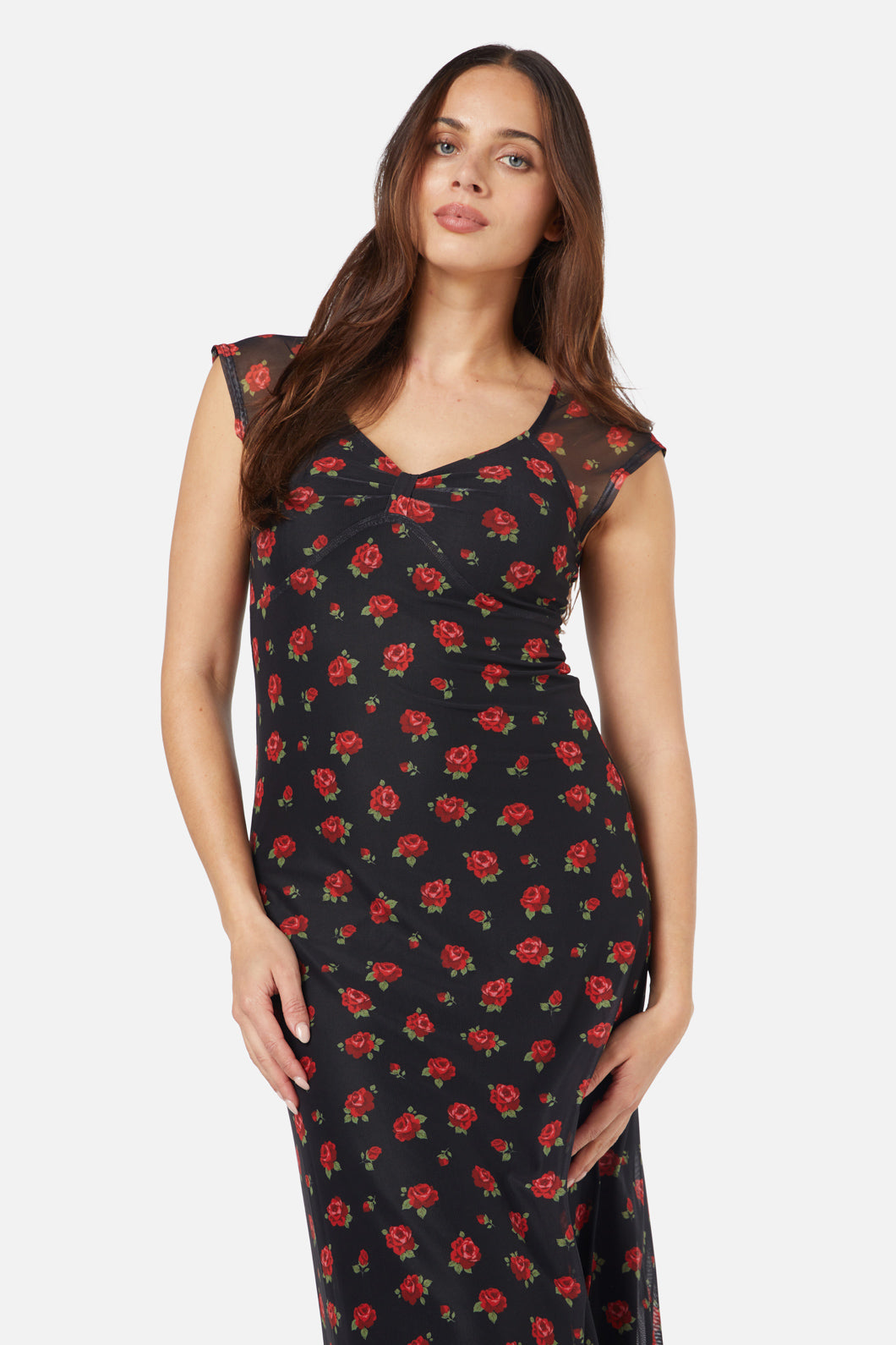 Baby Roses Mesh Dress for Girls - Soft & Breathable Floral Party Outfit - Perfect for Birthday, Photo Shoots & Special Occasions