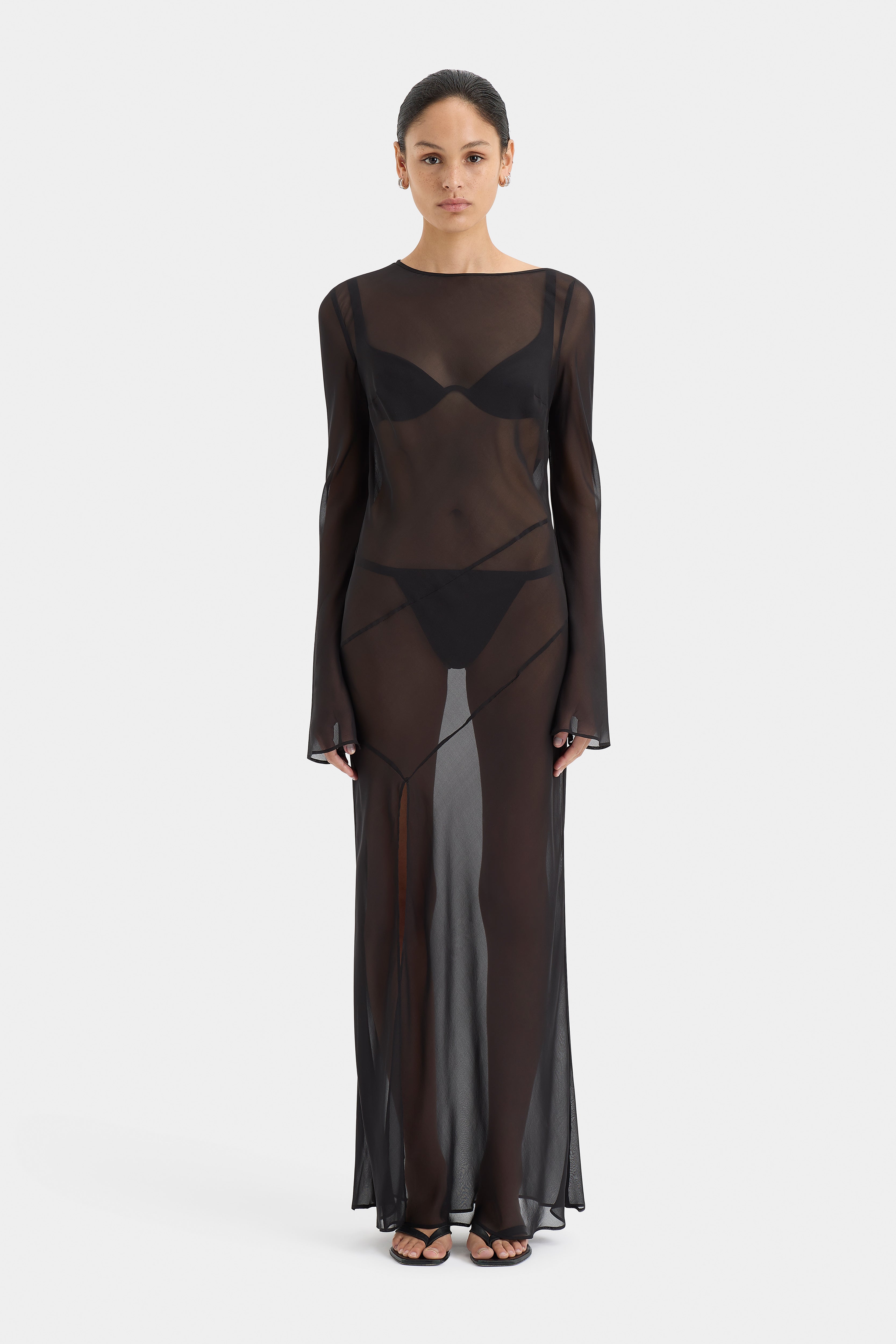 Elegant Strobe Long Sleeve Party Dress for Women - Perfect for Evening Events, Night Out & Special Occasions