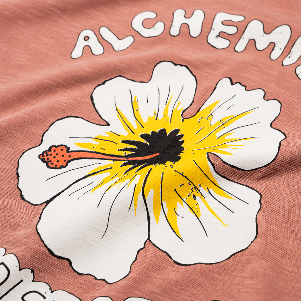 Alchemist Flower Graphic T-Shirt in Terra Cotta - Stylish Casual Wear for Men & Women | Perfect for Streetwear, Outings, and Everyday Fashion