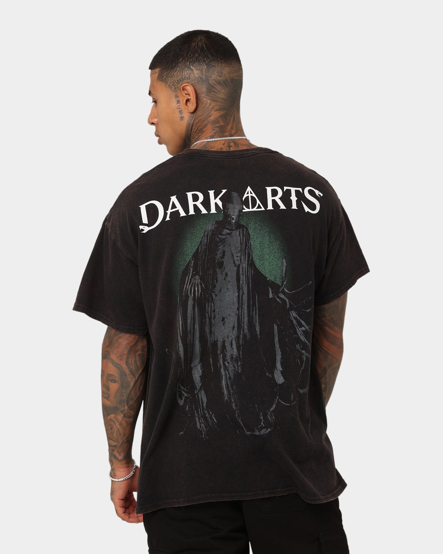 Harry Potter Dark Arts Vintage T-Shirt - Black Wash - American Thrift - Perfect for Cosplay, Halloween & Potterhead Fashion