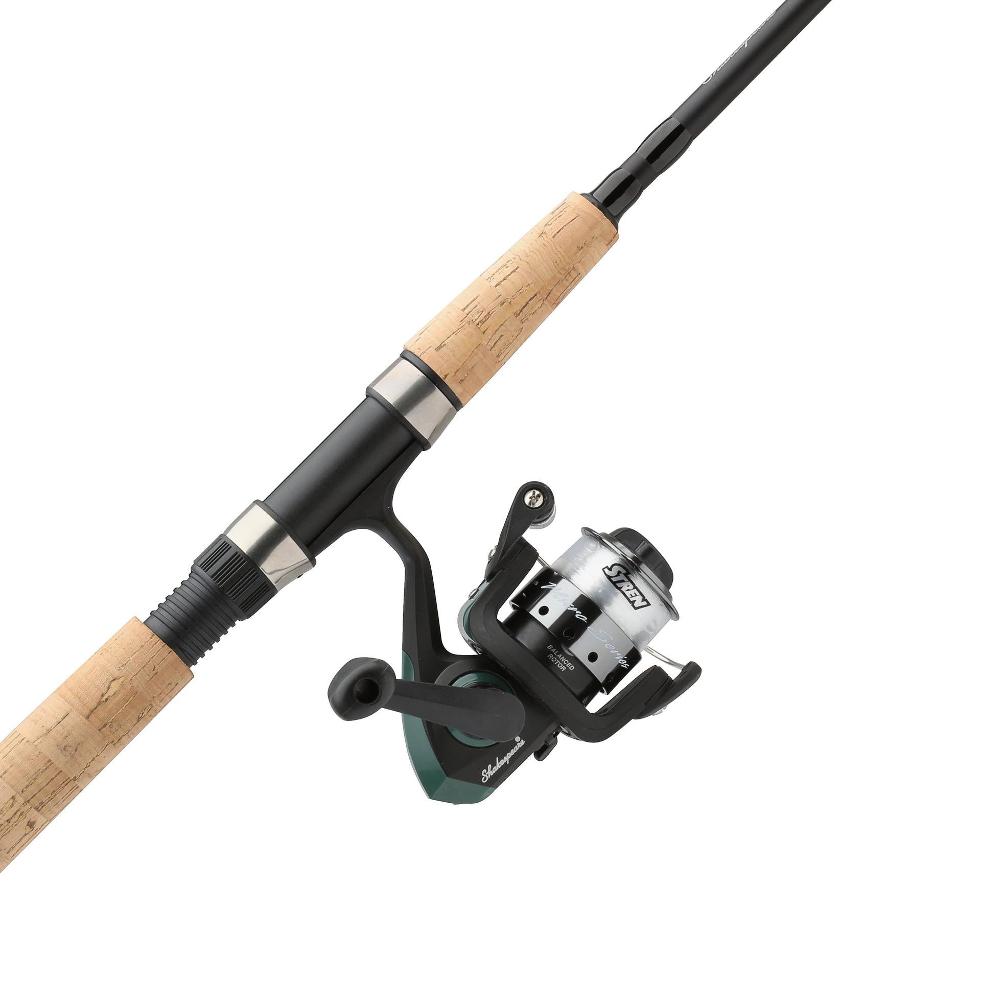 Micro Series Spinning Fishing Rod and Reel Combo - Lightweight Graphite Freshwater/Saltwater Fishing Gear for Bass, Trout, Salmon - Perfect for Shore Fishing, Boat Angling & Travel