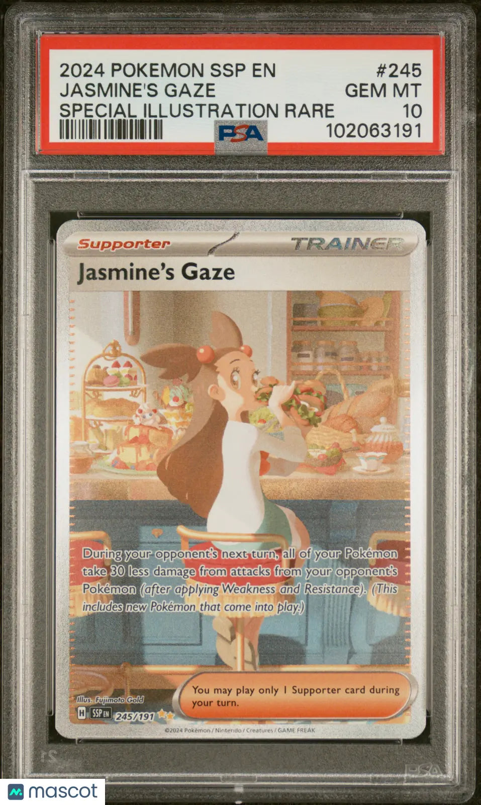 2024 Pokemon TCG Surging Sparks Jasmine's Gaze #245 Special Illustration Rare PSA 10 Graded Card - Perfect for Collectors, Gaming & Investment