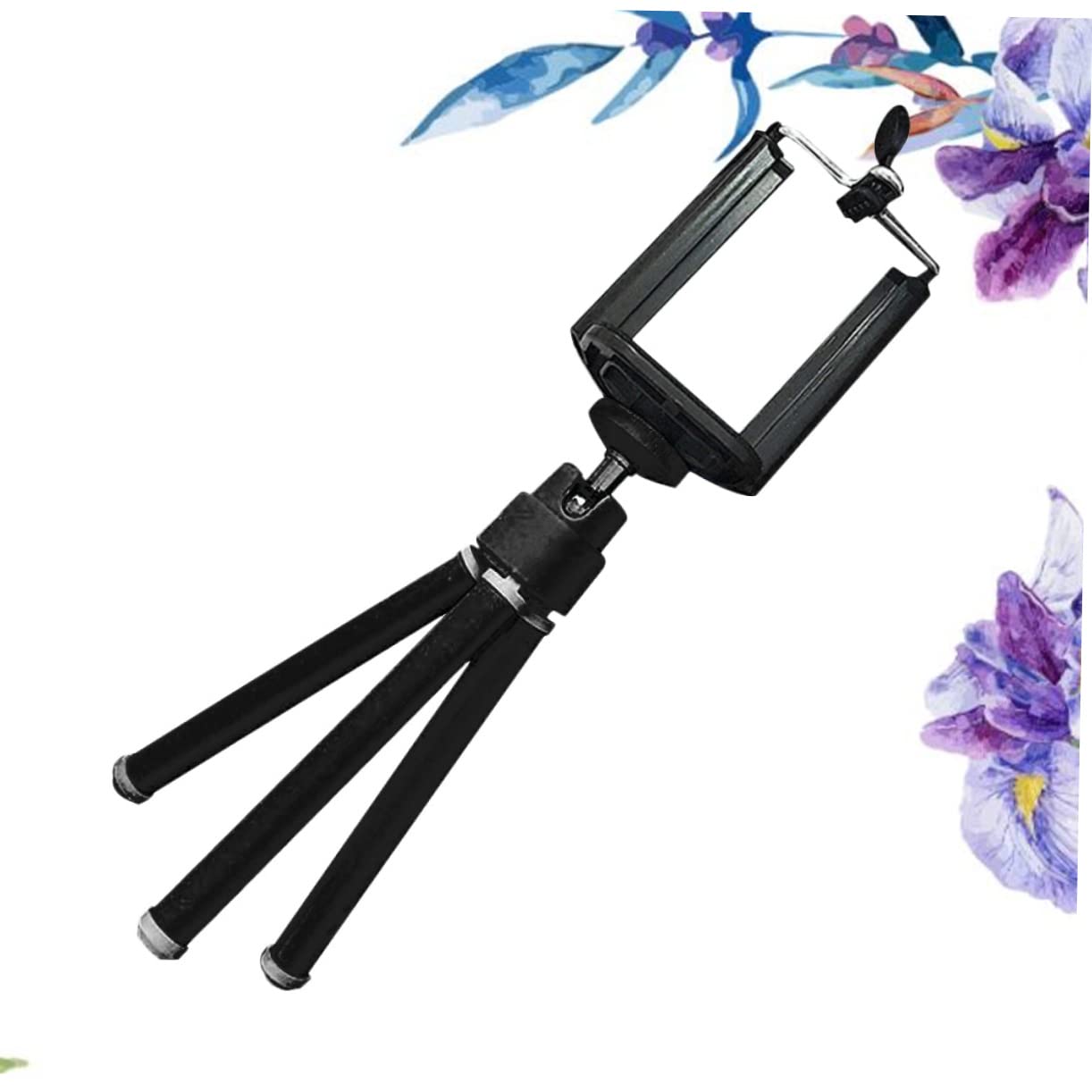 DOITOOL 2-Section Lightweight Compact Phone Tripod Stand - Adjustable Desktop Tripod for iPhone, Android, Samsung Smartphones - Perfect for Vlogging, Live Streaming, Photography & Video Recording