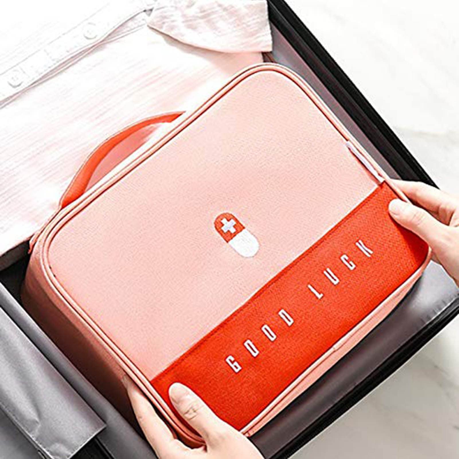 Professional Empty First Aid Haversack Bag - Compact Medical Supplies Kit with Inner Dividers for Home, Nurse, Camping & Emergency Preparedness | Durable & Portable First Aid Organizer