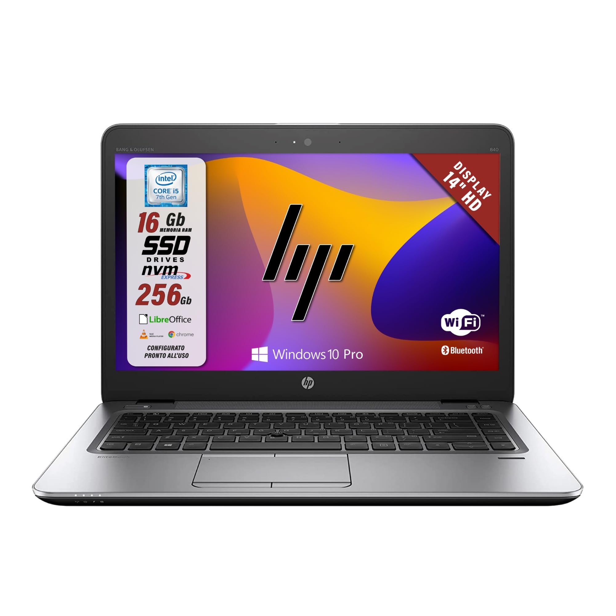 HP Elitebook 840 G4 Refurbished Laptop - Intel Core i5-7200U, 14