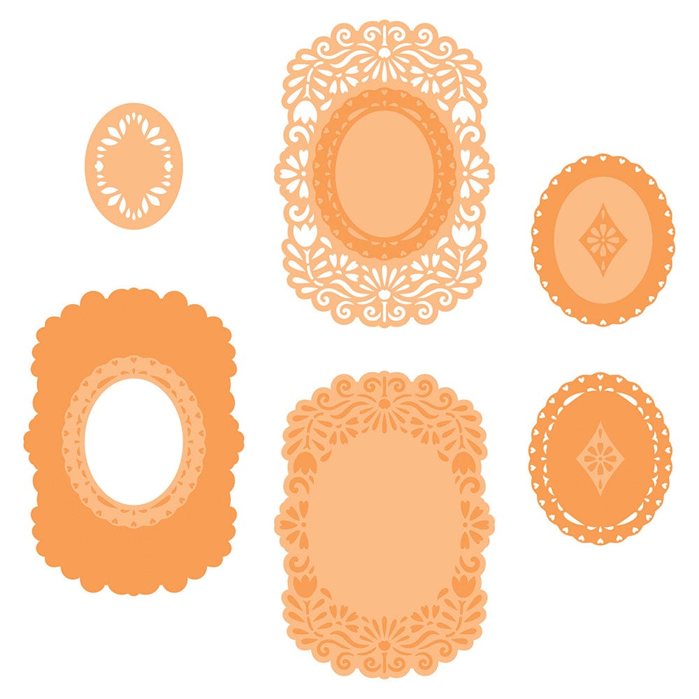 Floral Tulip Frames Die Set 5117E - Perfect for Scrapbooking, Card Making, and DIY Paper Crafts