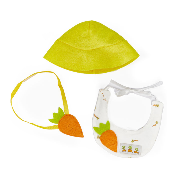 Adorable Kids Carrot Outfit Set - Yellow Baby Romper & Hat Combo for Spring Photoshoots & Easter Celebrations