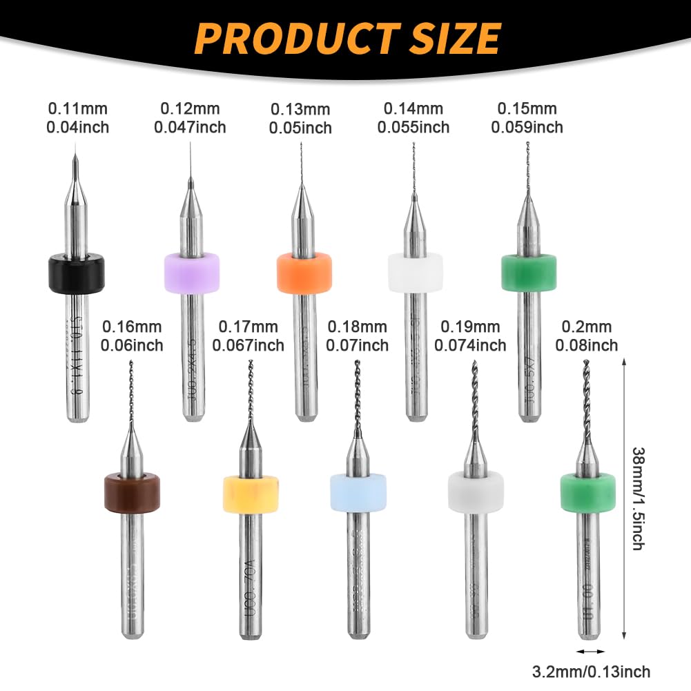 36pcs HSS Micro Drill Bits Set - Mini Hand Drill for Arts & Crafts, Jewelry Making, Resin Drilling - Precision Pipe Vise & Manual Drill Tools (1.5x0.13inch) - Perfect for DIY Projects, Model Building & Small Hole Drilling