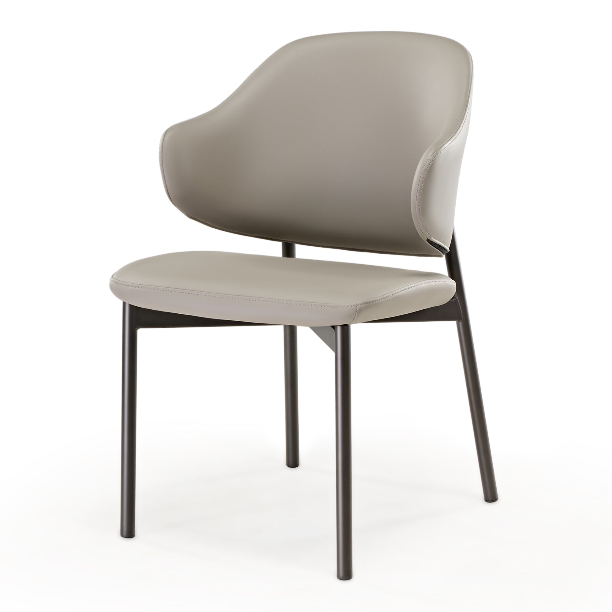 Luxury Upholstered Dining Chairs Set of 2 - Gray Fabric Side Chairs for Elegant Home Dining Room, Kitchen, or Office