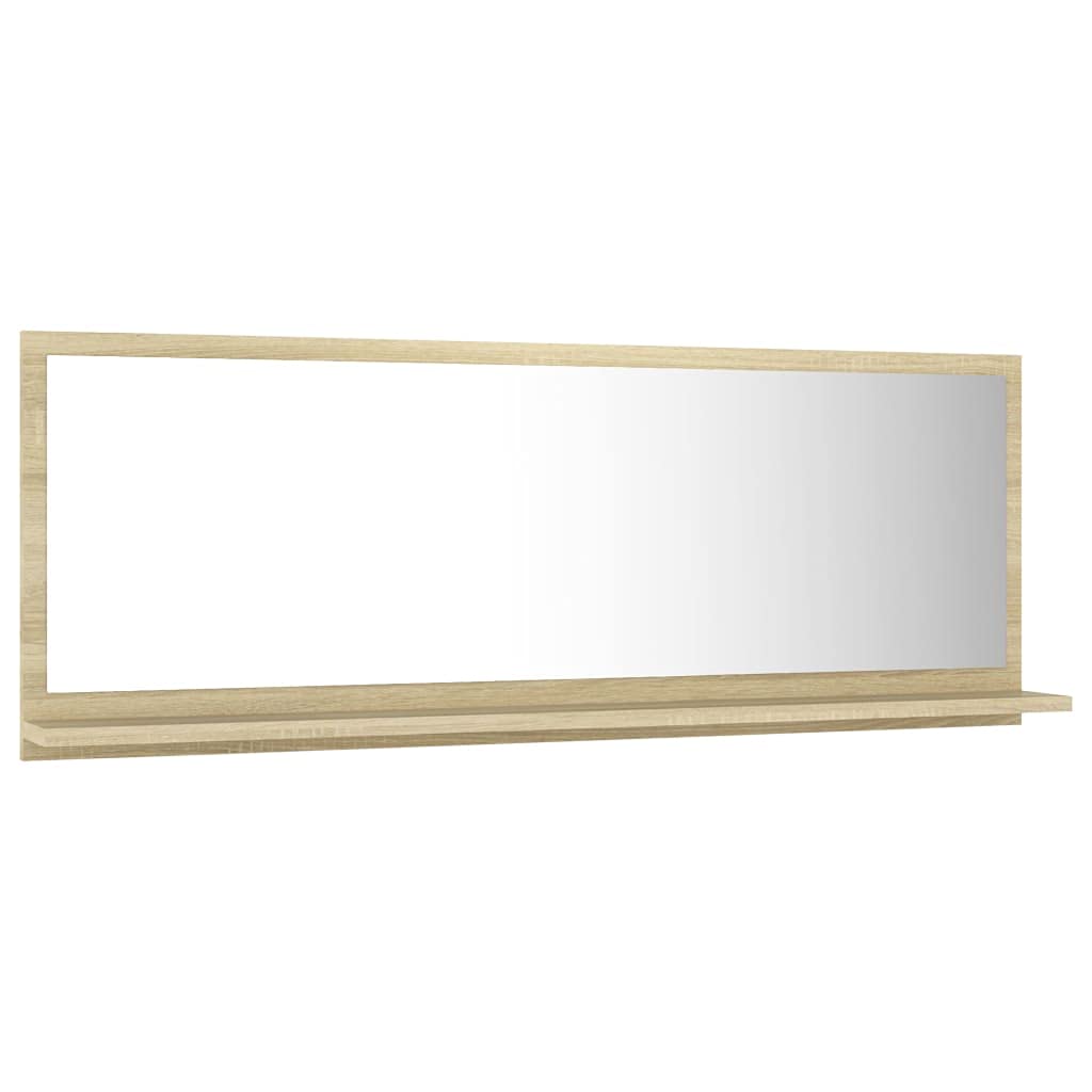 Modern Bathroom Vanity Set with Mirror - Sonoma Oak 39.4
