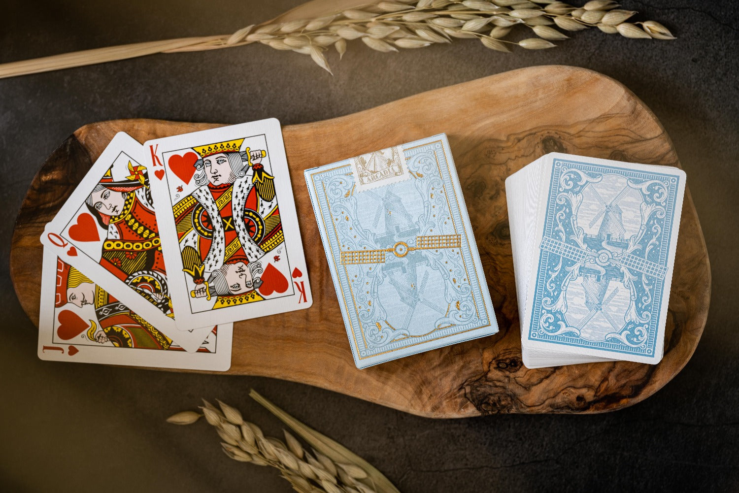 Premium Windmill Back Azure Blue Playing Cards - Classic Casino Style for Poker, Magic Tricks & Card Games - Perfect for Game Nights & Professional Performances