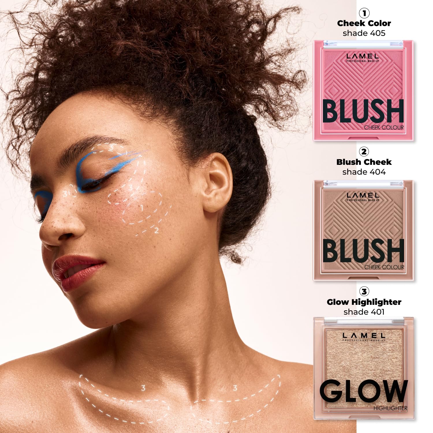 Glow Highlighter Palette - Deep Vibrant Colors for Face Makeup & Contouring - Natural Shimmer Compact - Travel Friendly & Cruelty Free - 3.8g/0.13oz (Sun) - Perfect for Everyday Glow & Night Out Makeup
