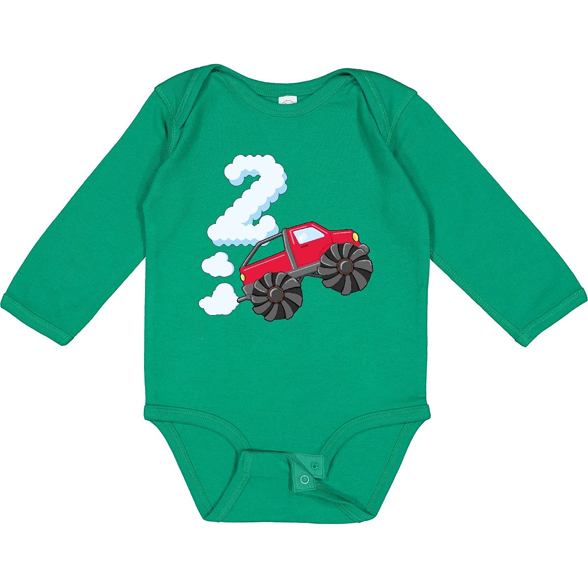 2nd Birthday Monster Truck Fun Long Sleeve Baby Bodysuit - Cute Toddler Outfit for Boys & Girls - Perfect for Birthday Parties & Playdates