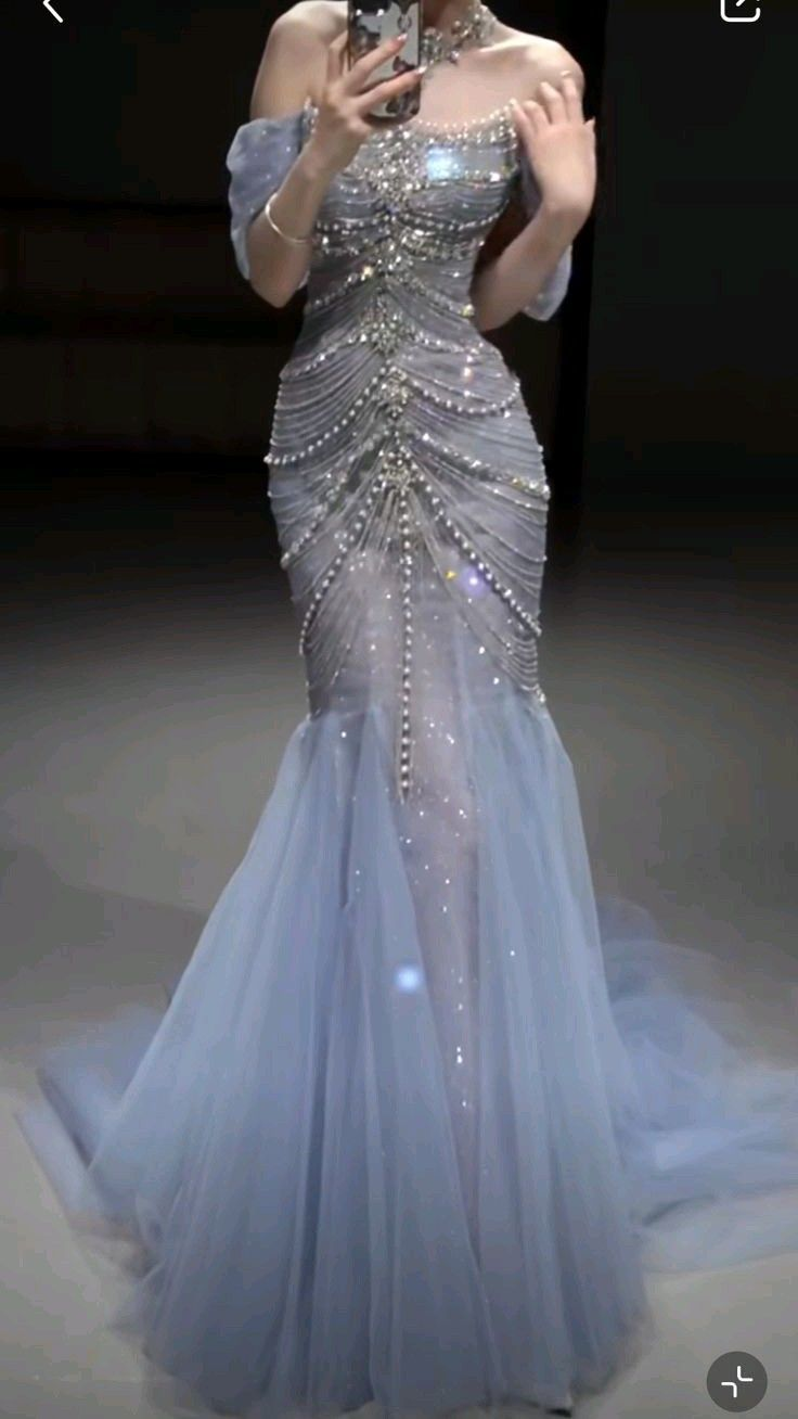 Elegant Mermaid Strapless Tulle Beaded Long Prom Dress J5965 | Formal Evening Gown for Homecoming, Wedding, Quinceañera & Special Occasions