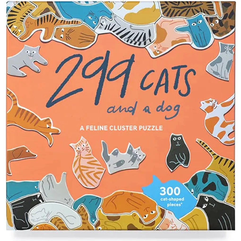 299 Cats (and a Dog) Jigsaw Puzzle - 300 Piece Animal Puzzle for Adults & Kids - Fun Family Game Night Activity & Home Decor