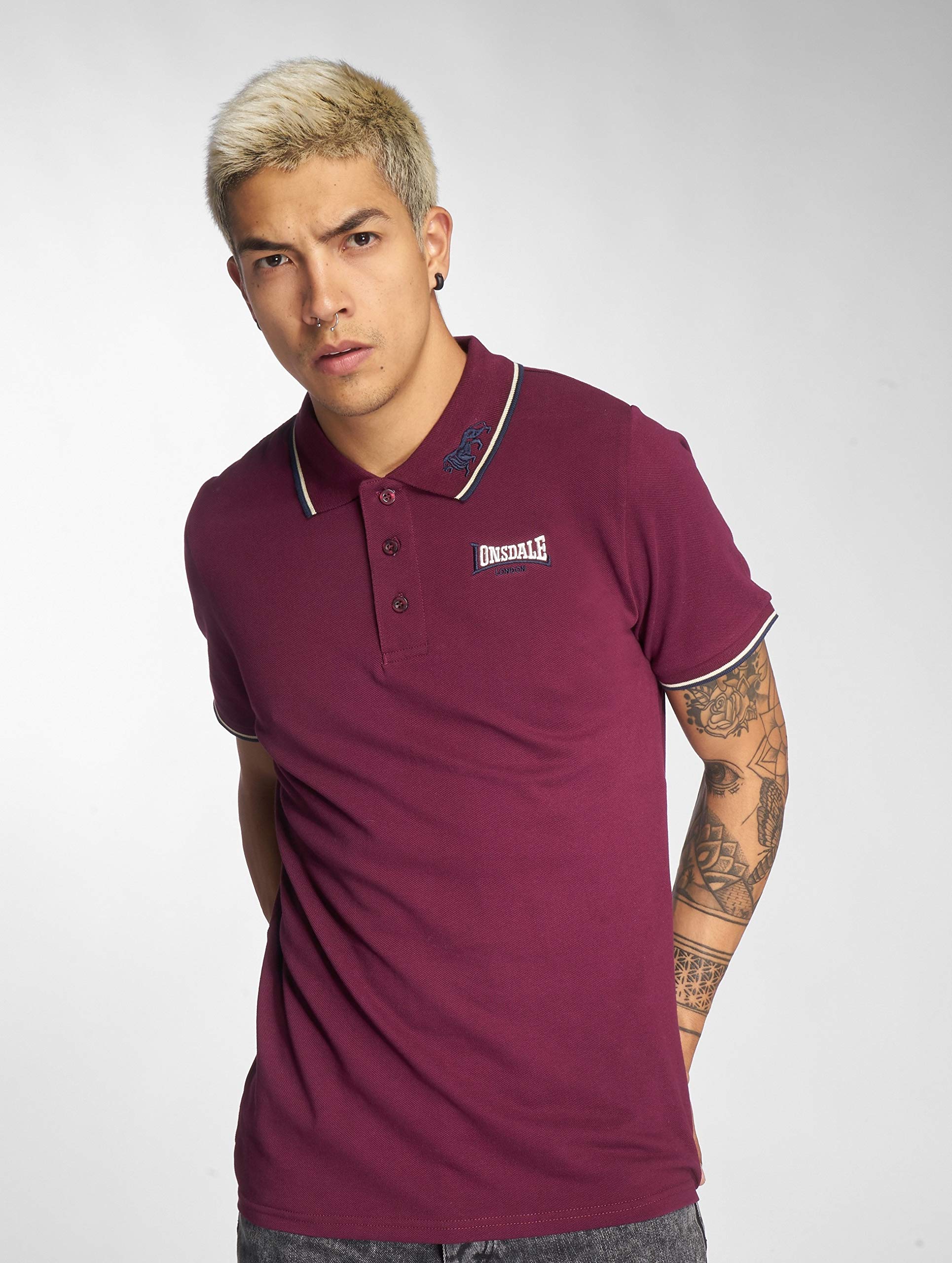 Lonsdale Men's Lion Embroidered T-Shirt - Premium Cotton Casual Tee for Gym, Workout & Streetwear Fashion | Comfortable & Stylish Men's Apparel