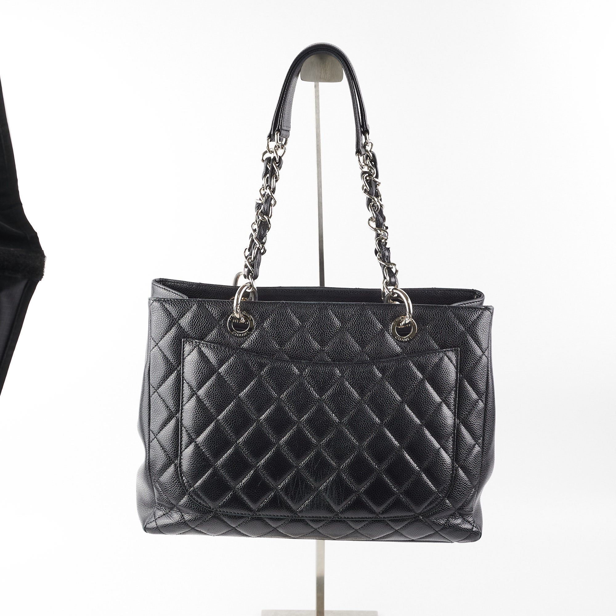 Chanel GST Grand Shopping Tote Bag - Black Leather Shoulder Bag for Women | Luxury Handbag for Work, Travel & Everyday Use