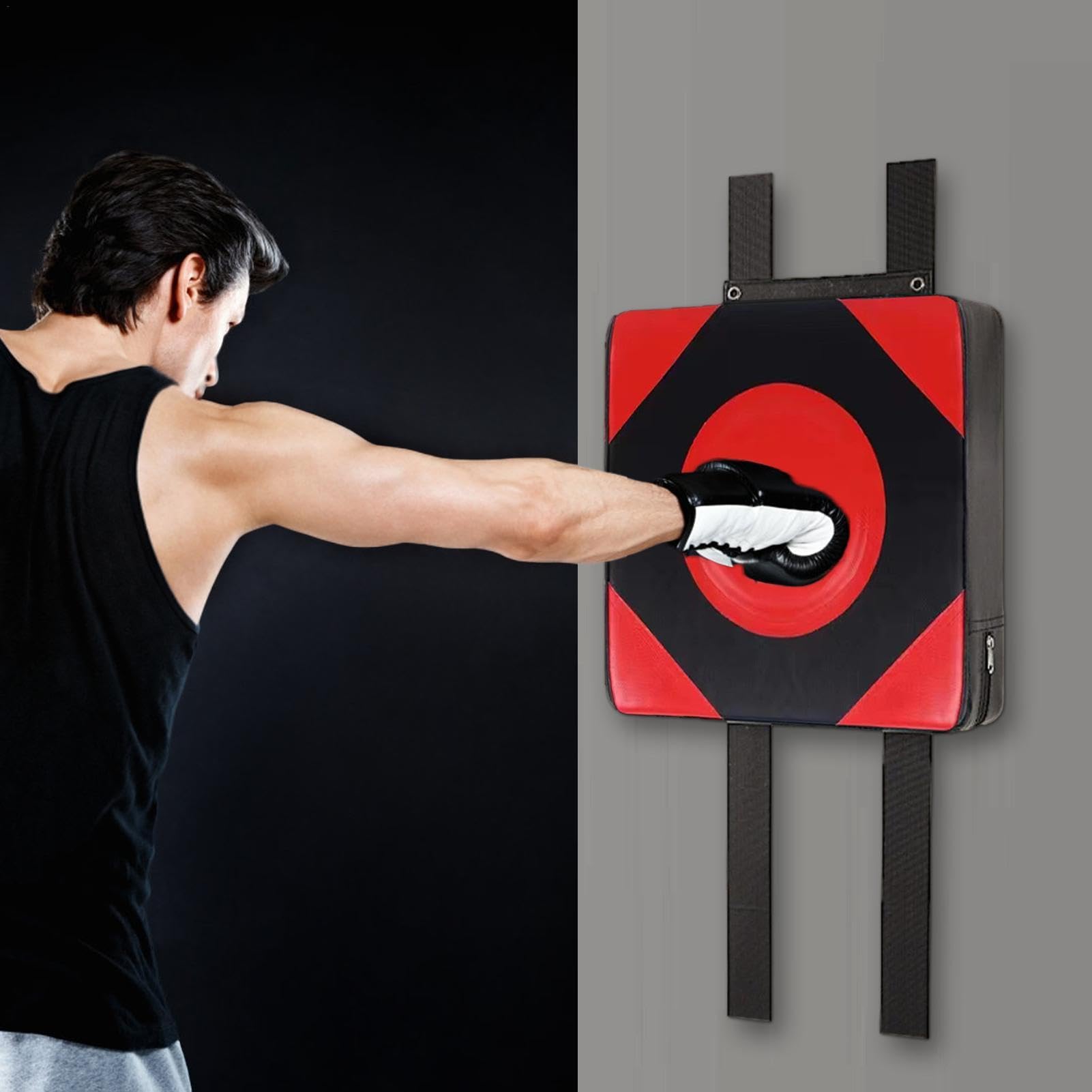 Wall Punching Pad for Boxing Training - High Elastic PU Leather & Sponge Target Mat - Quiet Punching Bag for Home Gym, Martial Arts & Fitness Workouts