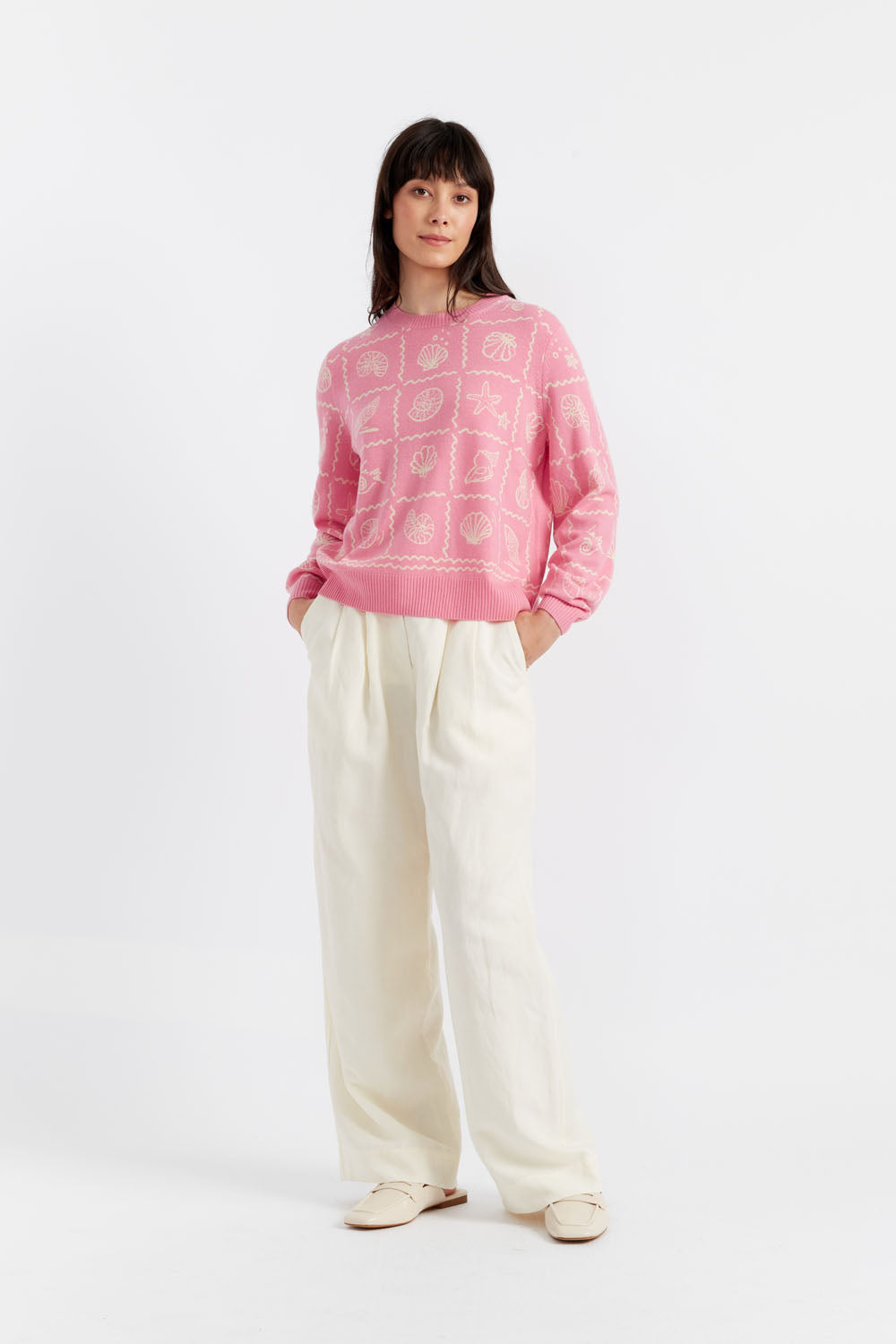 Luxury Pink Wool Cashmere Sweater for Women - Soft & Warm Winter Pullover - Perfect for Holiday Gifts & Cozy Outfits