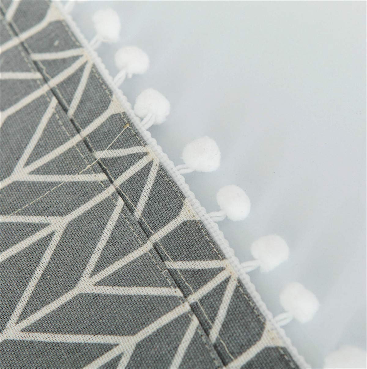 Microwave Oven Cover - Dust & Oil Proof Cotton Linen Kitchen Appliance Protector with Storage Pockets | Grey Arrow Design | Perfect for Countertop, Toaster & Small Appliance Protection