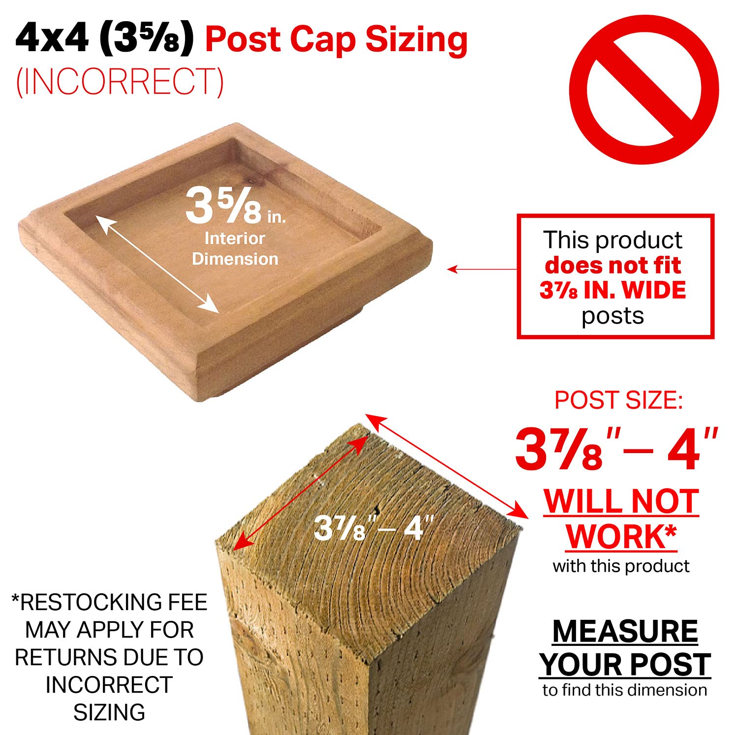 4x4 Traditional Flat Wood Post Caps with Hammered Copper Pyramid (3-Pack) - One-Piece Miterless Design for Fence & Deck Protection (3.5 Inch) - Weatherproof Outdoor Post Toppers for Porch, Garden & Patio Decor