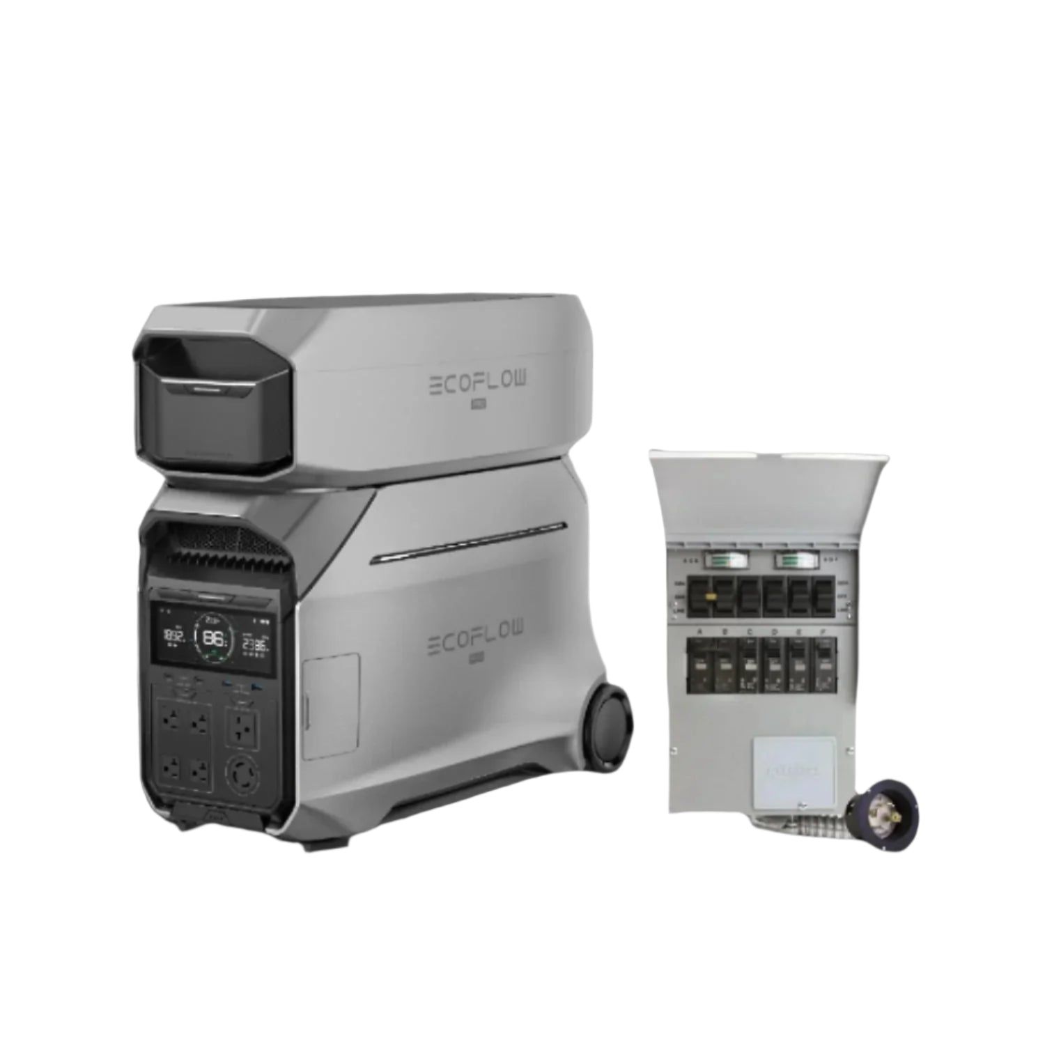 EcoFlow DELTA Pro 3 Portable Power Station with Extra Battery & Transfer Switch - Home Backup, RV Camping & Emergency Power Supply