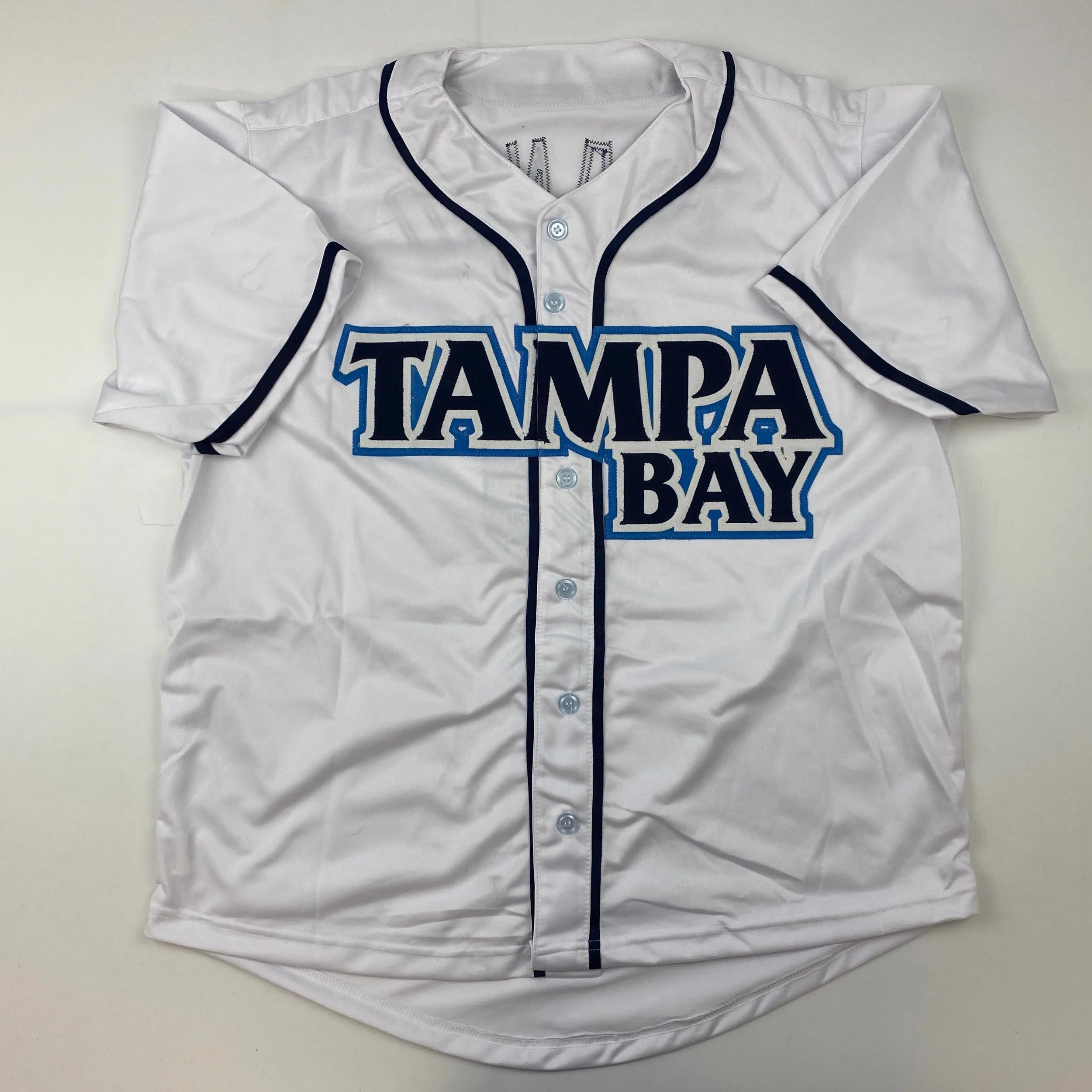 Authentic Wander Franco Signed Tampa Bay Rays White Baseball Jersey with JSA COA - Perfect for Collectors, Fans, and Sports Memorabilia Displays