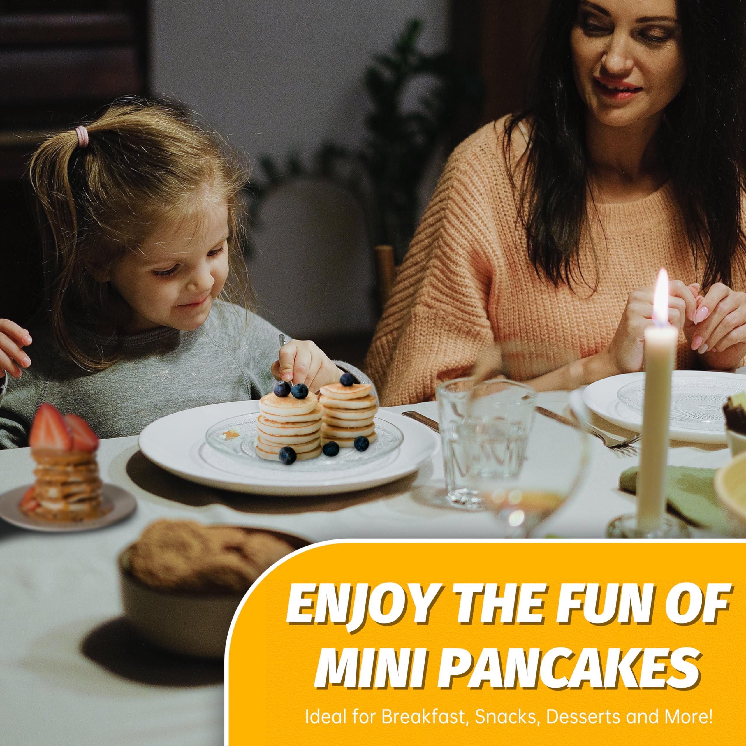 Mini Pancake Maker - Nonstick 8x2