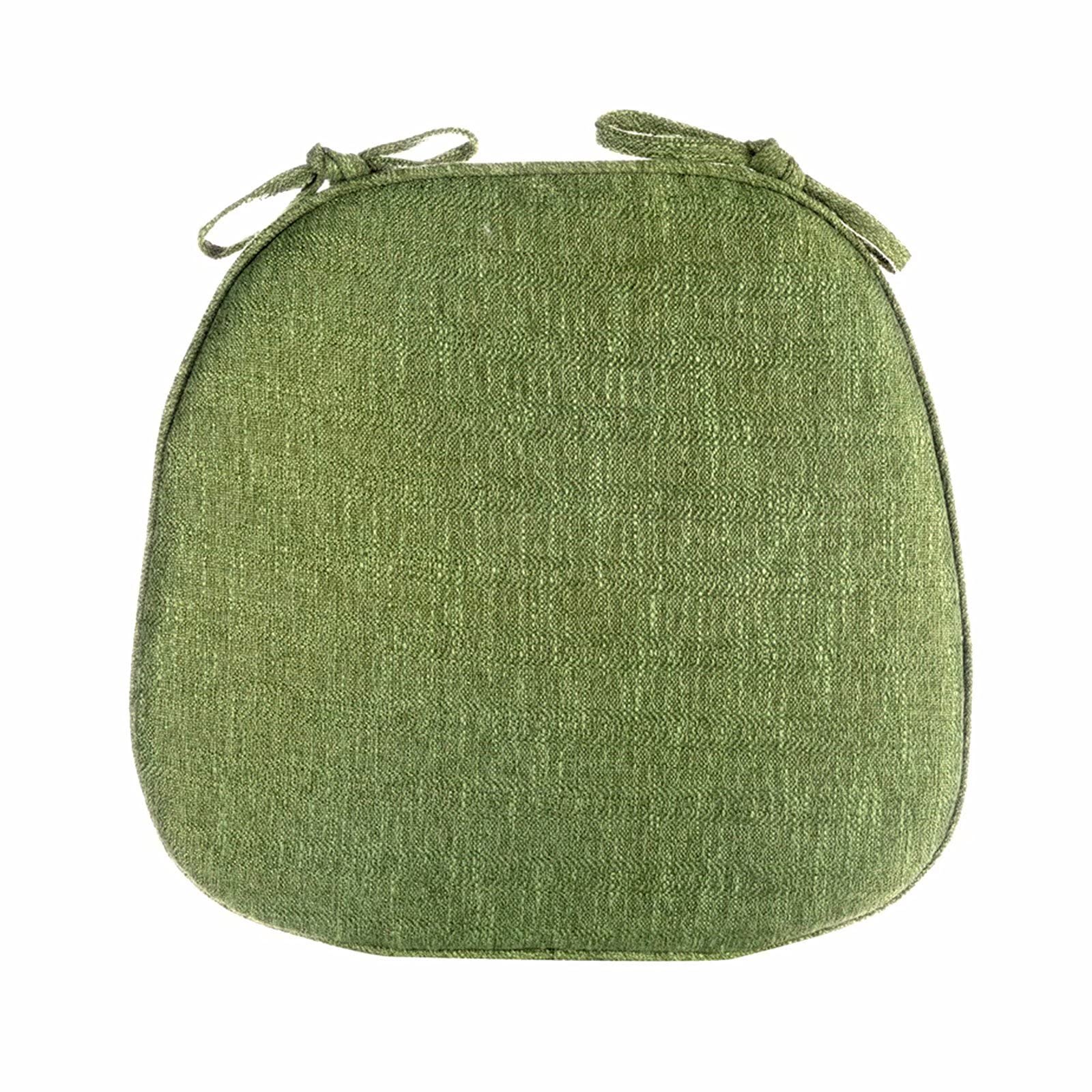 6 Pack 16x16 Inch Lace-Up Dining Chair Cushions - Washable Seat Cushions for Kitchen, Dining Room & Outdoor Garden - Detachable Replacement Cushions in Green (Perfect for Home, Restaurant & Patio Use)