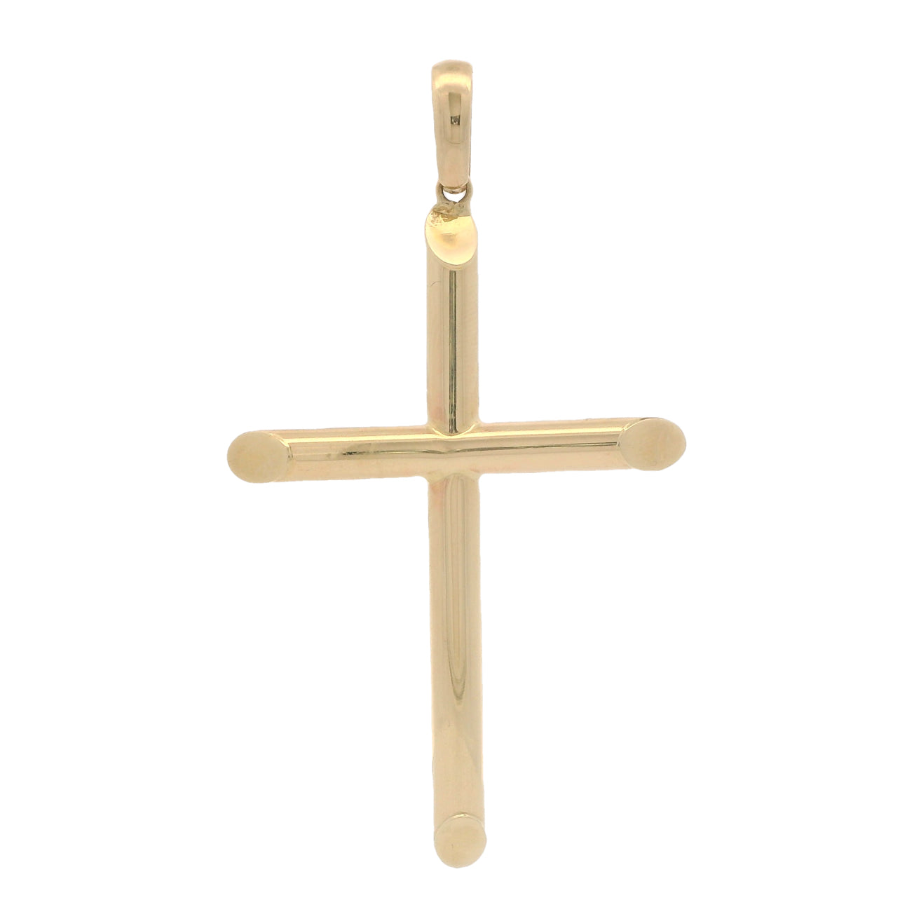 14K Gold Cross Pendant Necklace - 2.8 Inch Religious Jewelry for Women & Men - Perfect for Baptism, First Communion, Confirmation & Everyday Wear