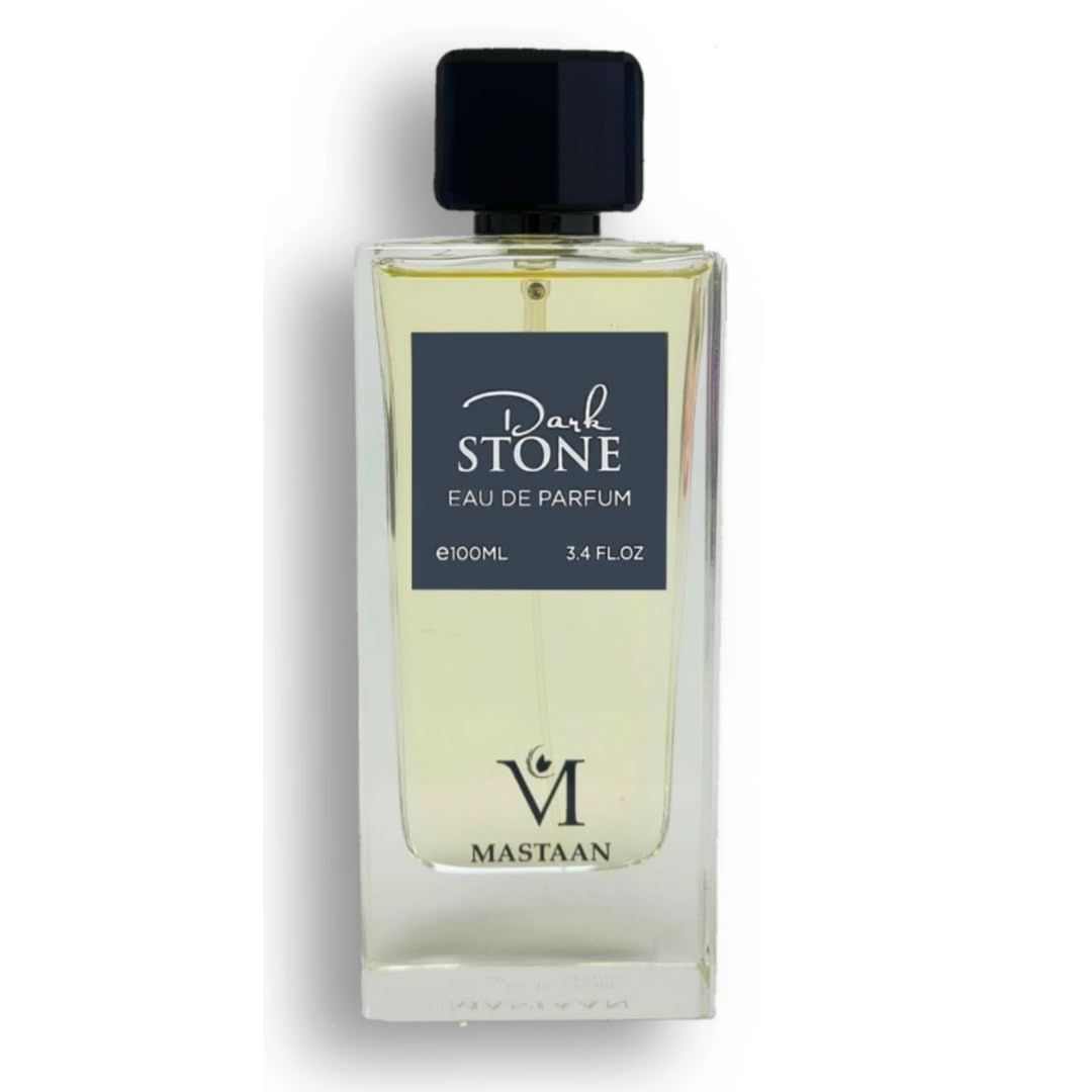 MASTAAN Dark Stone Cologne for Men - Long Lasting Fragrance - 3.4 oz (100ml) Eau de Toilette - Premium Men's Perfume for Date Night, Office & Special Occasions