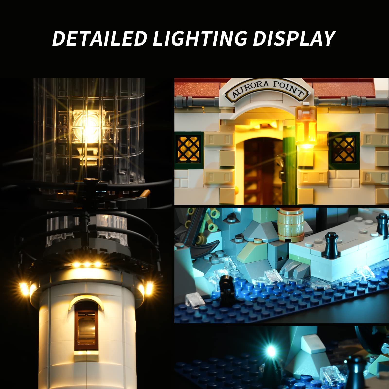 LED Lighting Kit for Lego Motorized Lighthouse 21335 - Compatible Light Set for Lego Building Blocks (No Lego Models Included) - Perfect for DIY Lego Projects, Home Decor, and Gift Giving