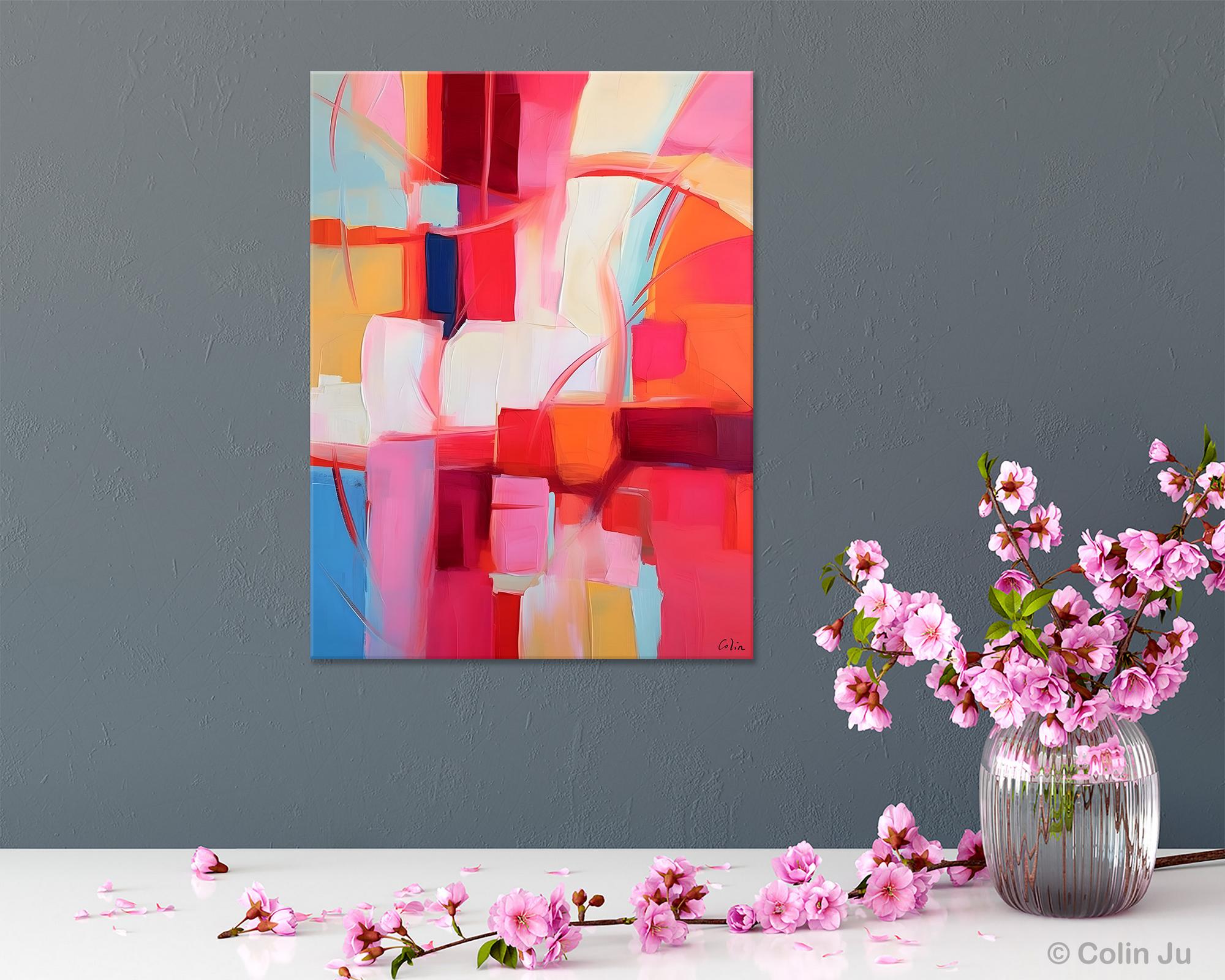 Hand Painted Abstract Acrylic Wall Art - Original Modern Extra Large Canvas Painting for Bedroom Decor - Perfect for Living Room, Office & Home Interior Design