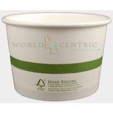 World Centric's 100% Biodegradable & Compostable 16oz PLA-Lined Soup Containers (200-Pack) | Eco-Friendly Takeout Bowls for Restaurants, Catering & Meal Prep