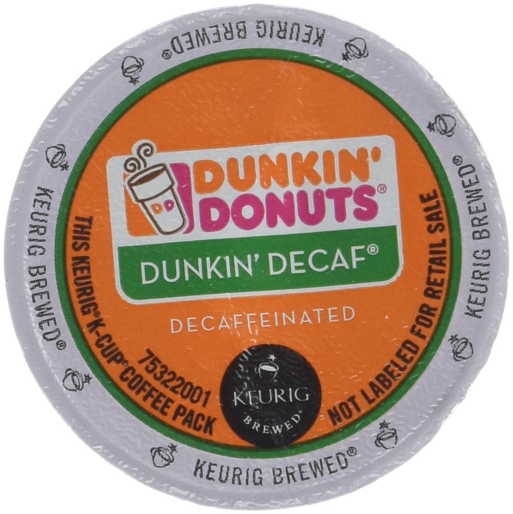 Dunkin' Donuts Decaf Coffee Pods for Keurig - 32 Count K-Cups | Smooth Medium Roast | Perfect for Morning Brew & Office Use